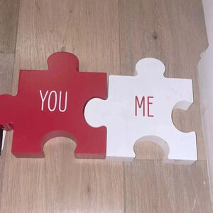 COUPLES BLOCK BETTER TOGETHER . WHITE/RED CUTE GIFT FOR VALENTINES DAY ❤️❤️